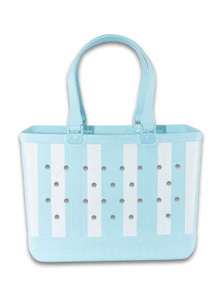 Simply Southern Simply Tote rubber tote bag in Sky stripe