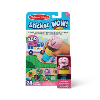 Melissa & Doug Sticker WOW! activity pad and Frosty the Ice Cream sticker stamper