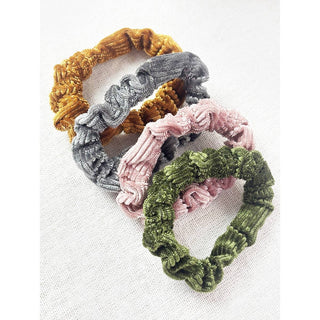 Love and Repeat corduroy scrunchie set, assorted colors, view 2