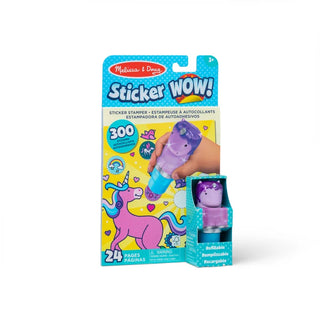 Melissa & Doug Sticker WOW! activity pad and Sprinkles the Purple Unicorn sticker stamper