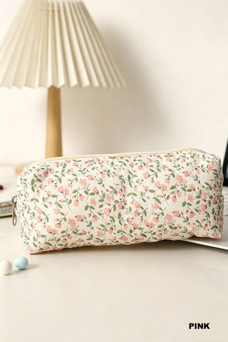 Trendy Pattern Makeup Bag Pencil Case Pink