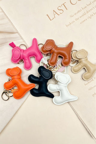 Zenana vegan leather dog bag charm keychain