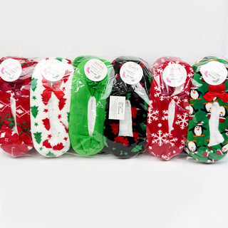 Christmas Theme Fuzzy Slippers