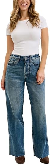 Judy Blue LR Rigid Magic Wilhelmina Baggy w/ Bandana Loop Dk Amber Tint