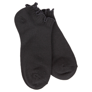World's Softest Socks Weekend Low Ruffle Black