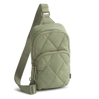 Vera Bradley Lorman Sling Backpack Deep Lichen Green