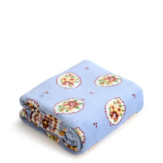 Vera Bradley Blue Leaf plush throw, alternate view