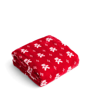Vera Bradley plush throw blanket in Beary Ditsy bear print, view 2