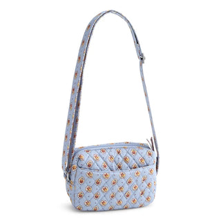 Vera Bradley Becker Camera Bag Crossbody Blue Leaf