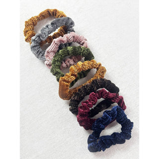 Love and Repeat corduroy scrunchie set, assorted colors, view 3