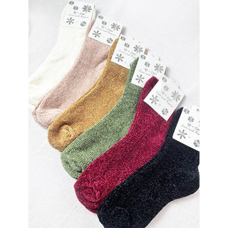 Soft Textured Solid Chenelle Socks