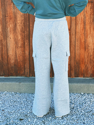 Risen HR Side Cargo Pocket Wide Pants Heather Grey