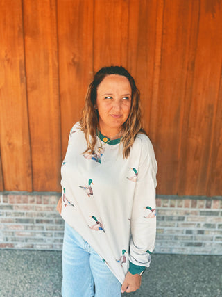 Mallard Duck Casual Rib Pullover