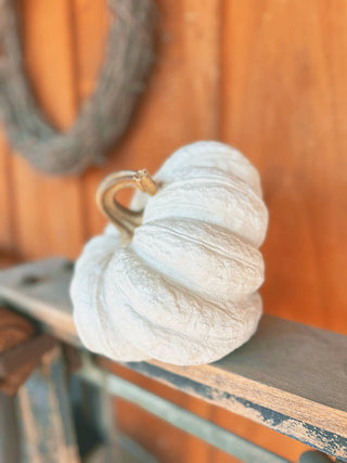 Resin Harvest Pumpkin, White