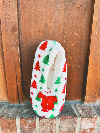 Christmas Theme Fuzzy Slippers