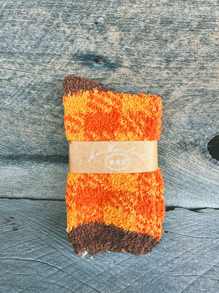 Plaid Pattern Soft Fuzzy Winter Socks