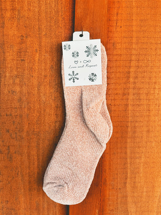 Soft Textured Solid Chenelle Socks
