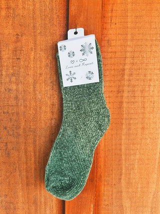 Soft Textured Solid Chenelle Socks