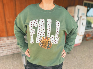 Fall Polka Dots Graphic Sweatshirt
