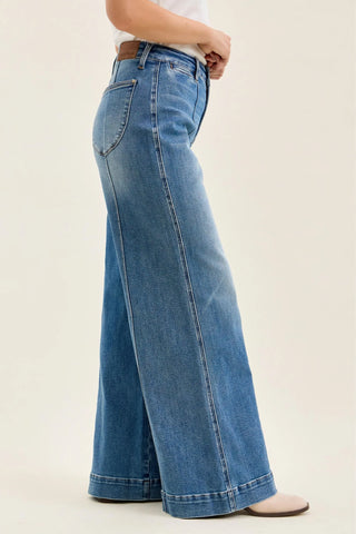 Judy Blue HW Liza Palazzo w/ Shield Pockets MD Classic Fade