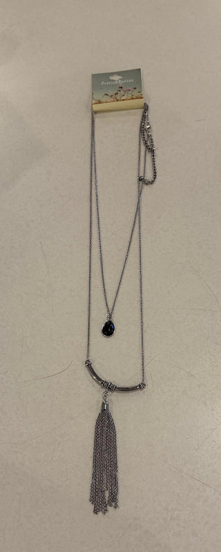 Silver tassel necklace