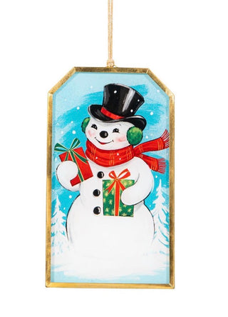 Nostalgic Glass Ornament, Snowman
