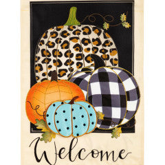 Mixed Pumpkin Print Garden Flag