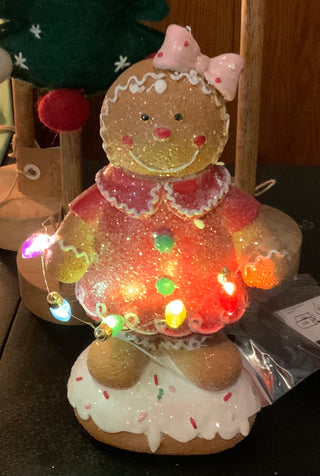 Lighted Gingerbread Woman