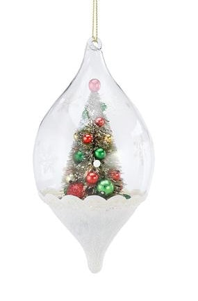 Frosted Christmas Tree Ornament Style 1
