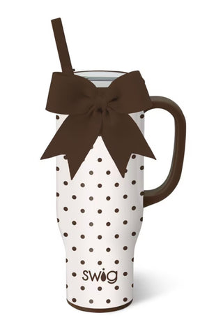 Swig Mega Mug Mocha Dots 30oz