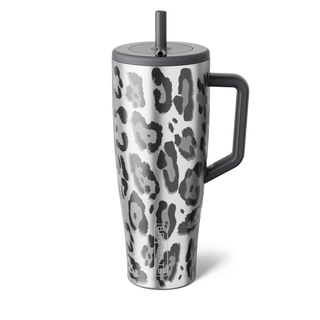 Brumate Era 40 oz straw tumbler in metallic leopard