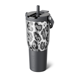 Brumate Resa Flip 35 oz tumbler with handle in metallic leopard