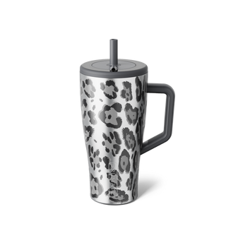 Brumate Era 30 oz straw tumbler in metallic leopard