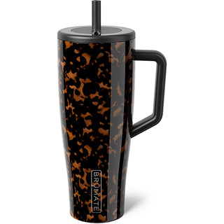 Brumate Era 40 oz straw tumbler in tortoise shell with handle