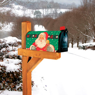 Demdaco Santa's Retro Christmas Cheer mailbox cover wrap
