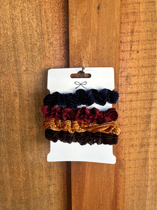 Love and Repeat corduroy scrunchie set, assorted colors, view 6