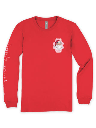 Simply Southern Santa Peppermint Long Sleeve Red