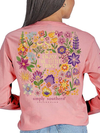 Simply Southern Long Sleeve Enjoy Tearose
