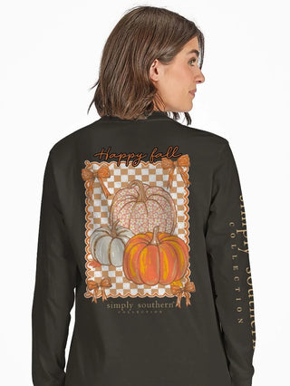 Simply Southern Long Sleeve Happy Fall Black