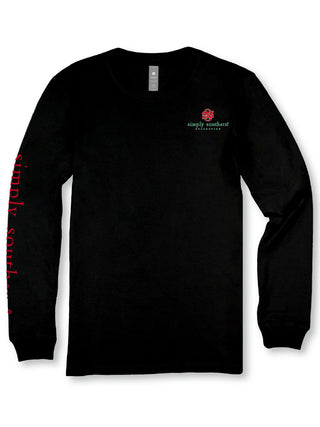 Simply Southern Christmas Tree Long Sleeve Black