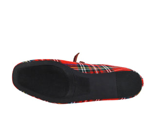 Corky's Layover slip-on Mary Jane shoes in red plaid with a bow