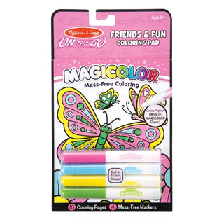 Melissa & Doug Magicolor no mess coloring pad, Friends & Fun scenes with markers