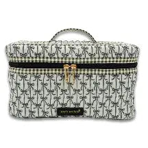 Simply Southern quilted train case in black bow print