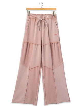 Simply Southern mineral wash wide leg pants in fawn