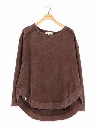Simply Southern Waffle Knit Pullover Cocoa