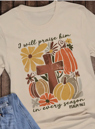 I Will Praise Cross Graphic Tee