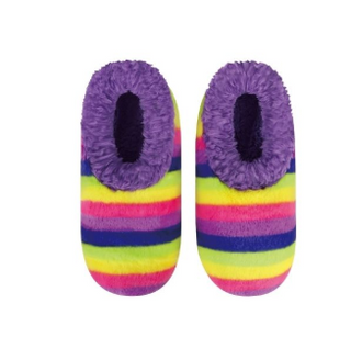 Snoozies Over the Rainbow Purple Stripe