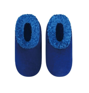 Snoozies Over the Rainbow Bright Blue Slippers