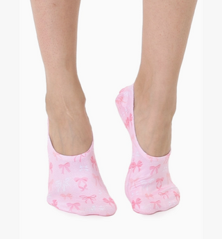 Living Royal Ribbon Bows Pink Liner Socks