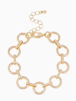 Canvas Style Juliette charm collector bracelet base in shiny gold